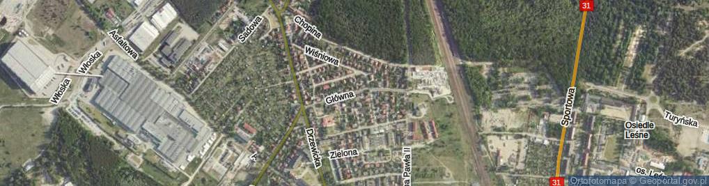 Zdjęcie satelitarne Główna ul.